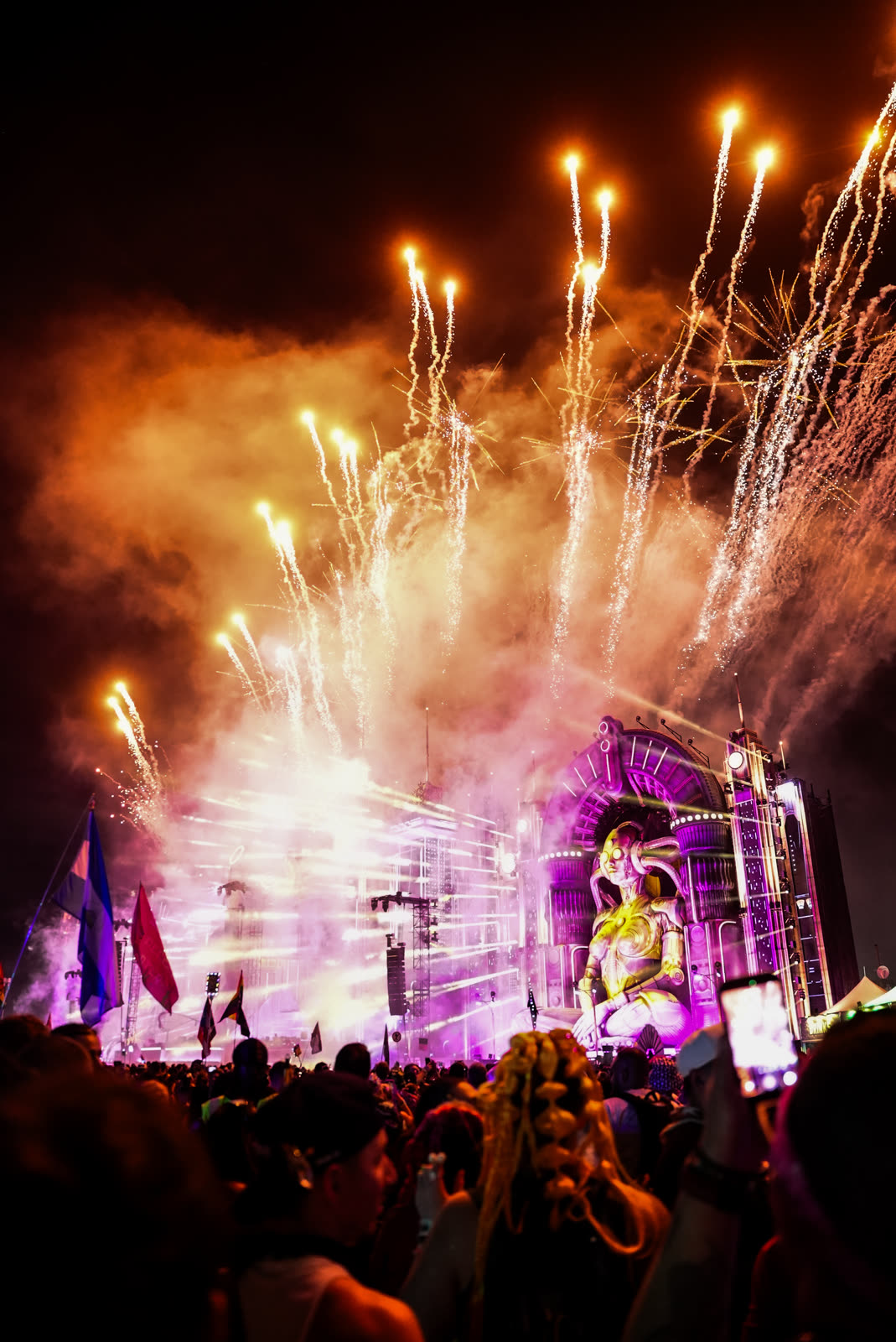 Fireworks over the main stage