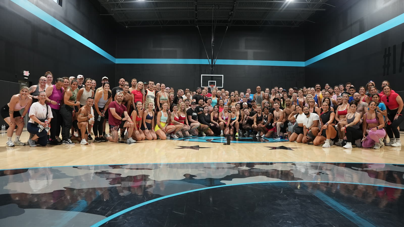 Large group at a brand activation