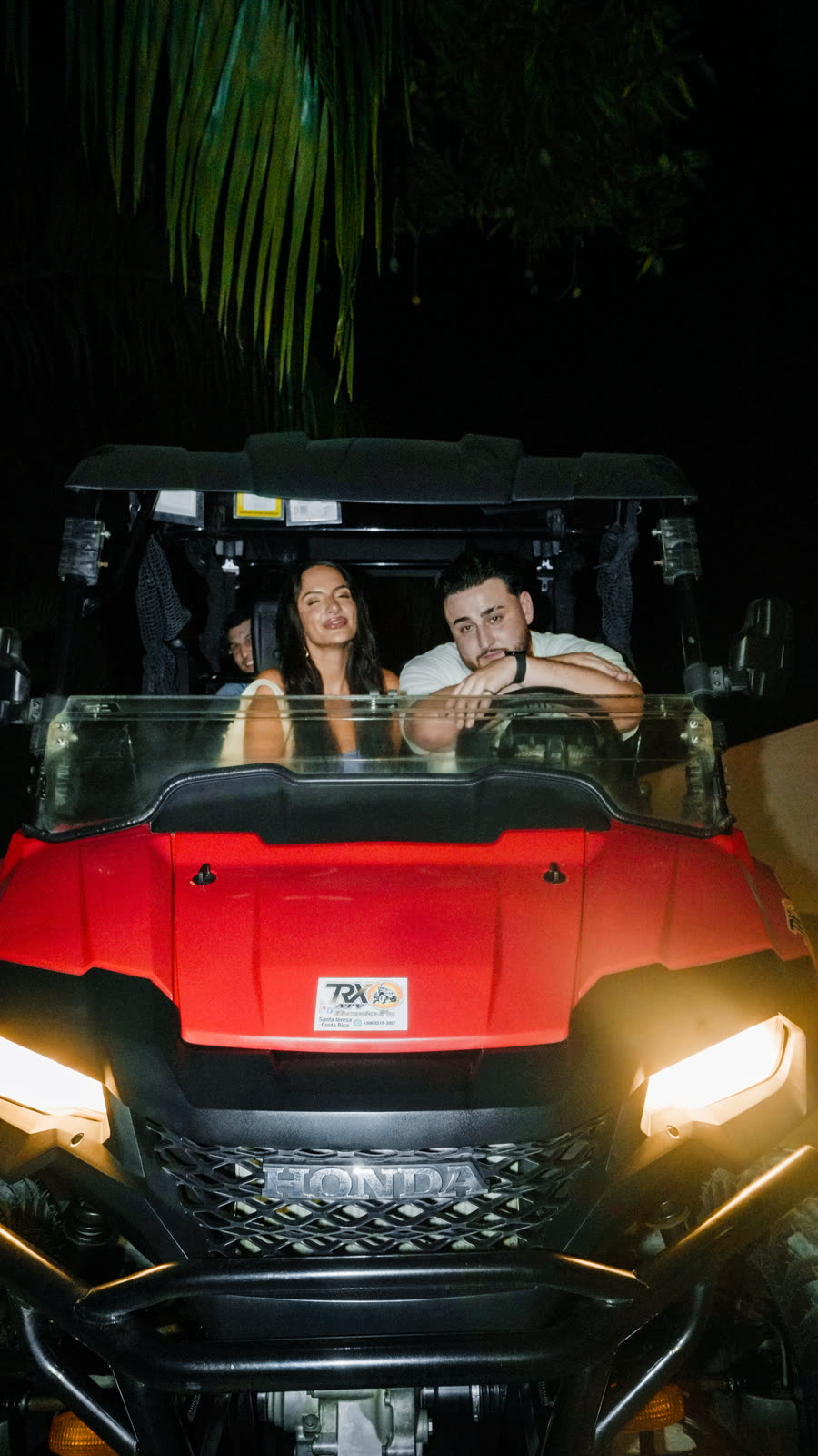 Night buggy ride with headlights